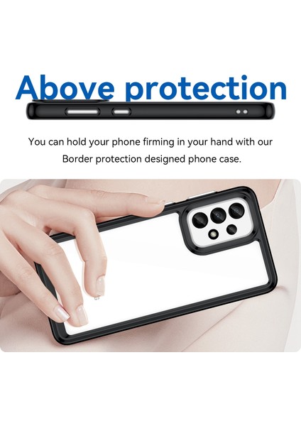 Samsung Galaxy A33 5g Tpu Çerçeve Akrilik Arka Kapak Düşmeye Dayanıklı Koruyucu Telefon Kılıfı-Siyah (Yurt Dışından) fırsatları