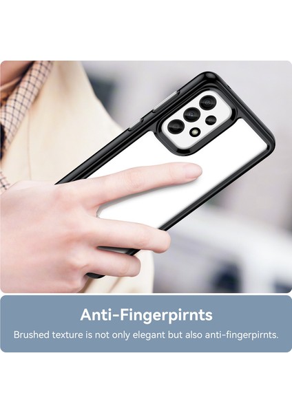 Samsung Galaxy A33 5g Tpu Çerçeve Akrilik Arka Kapak Düşmeye Dayanıklı Koruyucu Telefon Kılıfı-Siyah (Yurt Dışından) indirimleri