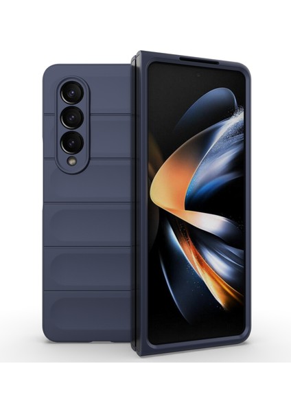 Samsung Galaxy Z Fold4 5g Telefon Kılıfı Sert Pc Darbeye Dayanıklı Kapak-Koyu Mavi (Yurt Dışından) modelleri
