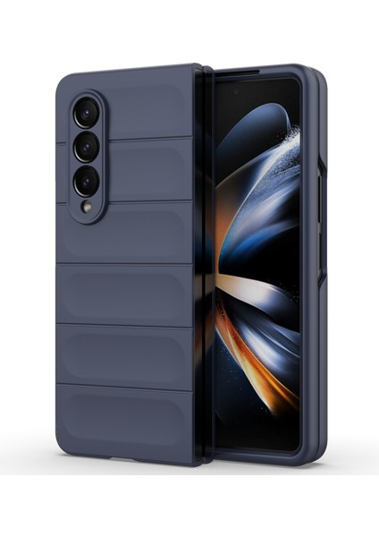 Samsung Galaxy Z Fold4 5g Telefon Kılıfı Sert Pc Darbeye Dayanıklı Kapak-Koyu Mavi (Yurt Dışından) fırsatları