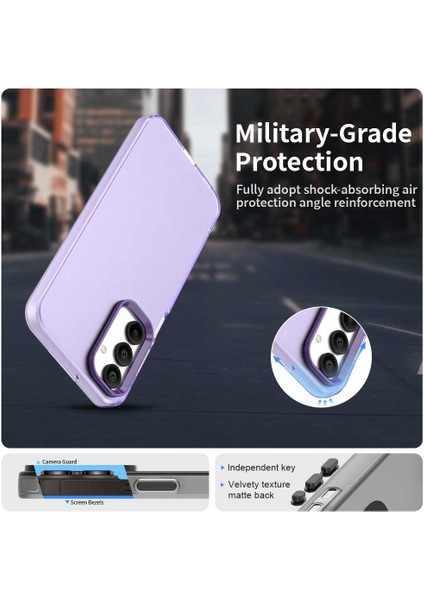 Samsung Galaxy A36 5G/A56 5g Kılıf Pc+Tpu+Pet Mat Düşmeye Karşı Dayanıklı Telefon Arka Kapağı-Mor (Yurt Dışından) fiyatları