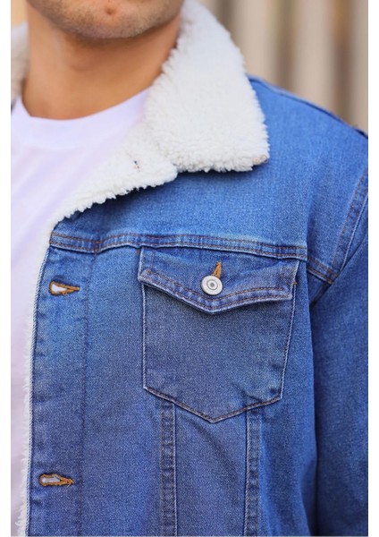 Erkek Kürklü Denim Kot Mont – Kışlık Sıcak ve Şık Dış Giyim modelleri