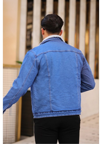 Erkek Kürklü Denim Kot Mont – Kışlık Sıcak ve Şık Dış Giyim fırsatları