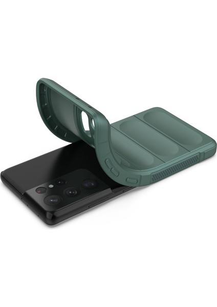 Samsung Galaxy S21 Ultra 5g Için Sağlam Telefon Kılıfı, Düşmeye Lı Hassas Kesik Tpu Kapak-Yeşil (Yurt Dışından) modelleri