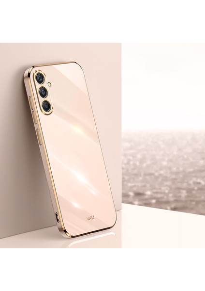Xınlı Samsung Galaxy S23 Fe Elektrokaplama Altın Kenar Tpu Telefon Kılıfı Düşmeye Dayanıklı Kapak-Pembe (Yurt Dışından) fiyatları