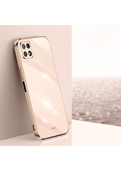 Xınlı Telefon Kılıfı Samsung Galaxy A22 5g (Ab Sürümü), Elektrokaplama Altın Kenar Darbeye Dayanıklı Tpu Koruyucu Kılıf-Pembe (Yurt Dışından) fiyatları