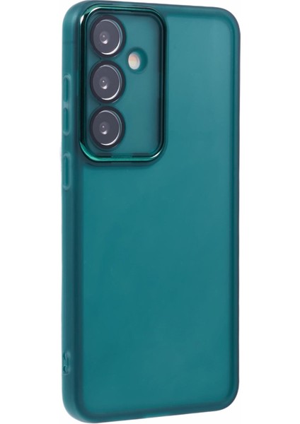 Dksm Serisi Samsung Galaxy A24 4g Kılıf Elektrokaplama Kamera Çerçevesi Tpu Telefon Kılıfı-Şeffaf Ordu Yeşili (Yurt Dışından)