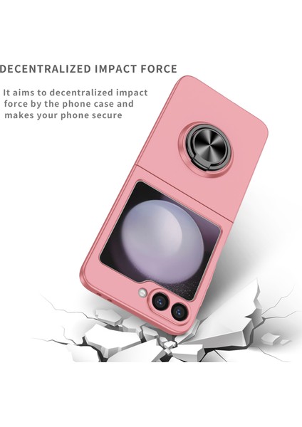 Samsung Galaxy Z Flip6 5g Kılıf Döndürülebilir Halka Destekli Sert Pc Telefon Kılıfı-Pembe (Yurt Dışından) modelleri