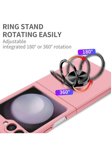 Samsung Galaxy Z Flip6 5g Kılıf Döndürülebilir Halka Destekli Sert Pc Telefon Kılıfı-Pembe (Yurt Dışından) indirimleri