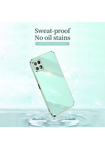 Xınlı Telefon Kılıfı Samsung Galaxy A22 5g (Ab Sürümü), Elektrokaplama Altın Kenar Darbeye Dayanıklı Tpu Koruyucu Kılıf-Siyah (Yurt Dışından) fırsatları