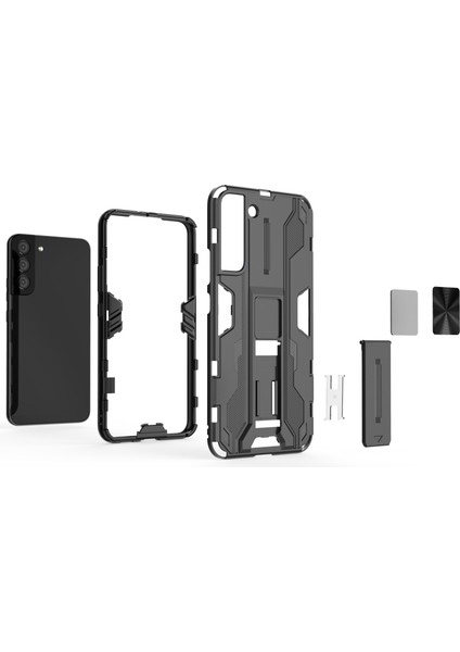 Samsung Galaxy S22 5g-Gri Için Kickstand ile Darbeye Dayanıklı Sert Pc+Yumuşak Tpu Hibrit Koruyucu Kılıf (Yurt Dışından) fiyatları