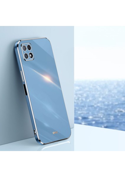 Xınlı Telefon Kılıfı Samsung Galaxy A22 5g (Ab Sürümü), Elektrokaplama Altın Kenar Darbeye Dayanıklı Tpu Koruyucu Kılıf-Mavi (Yurt Dışından) fiyatları