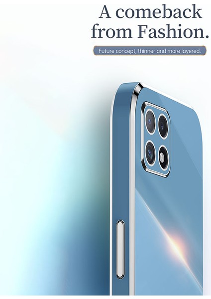 Xınlı Telefon Kılıfı Samsung Galaxy A22 5g (Ab Sürümü), Elektrokaplama Altın Kenar Darbeye Dayanıklı Tpu Koruyucu Kılıf-Mavi (Yurt Dışından) indirimleri