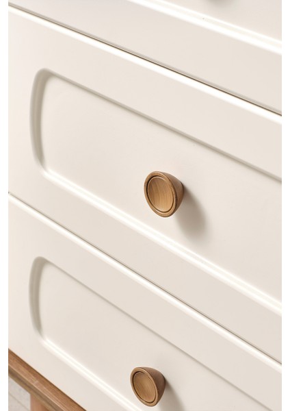 Sude Bohem Modern Aynalı Şifonyer – Suntalam ve MDF Lake Kapaklı, 4 Çekmeceli, 92x42x165 cm Şık Dekoratif Mobilya indirimleri