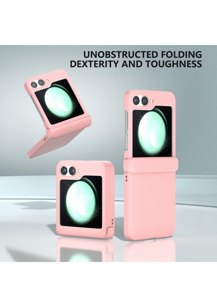 Samsung Galaxy Z Flip6 5g Kılıf Cilt-Dokunmatik Pc Telefon Kılıfı Menteşe Korumalı-Pembe (Yurt Dışından) fiyatları
