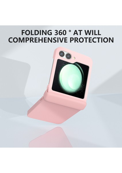 Samsung Galaxy Z Flip6 5g Kılıf Cilt-Dokunmatik Pc Telefon Kılıfı Menteşe Korumalı-Pembe (Yurt Dışından) fırsatları