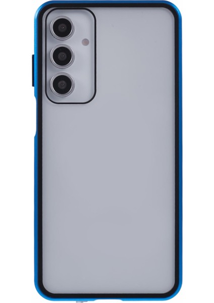 Samsung Galaxy A16 4g/5g Kılıf Çift Taraflı Temperli Cam Manyetik Şeffaf Telefon Kılıfı-Mavi (Yurt Dışından) fiyatları