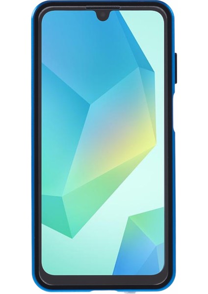 Samsung Galaxy A16 4g/5g Kılıf Çift Taraflı Temperli Cam Manyetik Şeffaf Telefon Kılıfı-Mavi (Yurt Dışından) modelleri