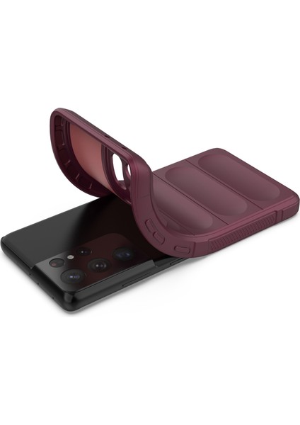 Samsung Galaxy S21 Ultra 5g Için Sağlam Telefon Kılıfı, Düşmeye Lı Hassas Kesik Tpu Kapak-Şarap Kırmızısı (Yurt Dışından) modelleri