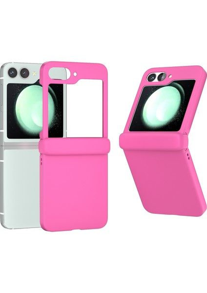 Samsung Galaxy Z Flip6 5g Kılıf Cilt-Dokunmatik Pc Telefon Kılıfı Menteşe Korumalı-Gül (Yurt Dışından)