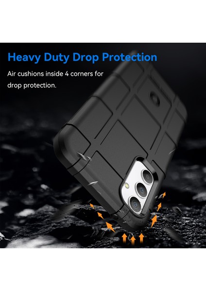 Samsung Galaxy A34 5g Için Telefon Kılıfı, Sağlam Kare Izgara Doku Darbeye Dayanıklı Yumuşak Tpu Arka Kapak-Siyah (Yurt Dışından) modelleri