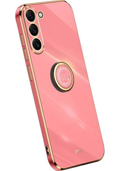 Xınlı Samsung Galaxy S24 Kılıfı Elektrokaplama Tpu Telefon Halkası Ayaklık Arka Kapak-Kırmızı (Yurt Dışından)