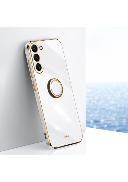 Xınlı Samsung Galaxy S24 Kılıfı Elektrokaplama Tpu Telefon Halkası Ayaklık Arka Kapak-Beyaz (Yurt Dışından) indirimleri