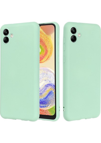 Samsung Galaxy A04 4g (164,4 x 76,3 x 9,1 Mm) Sıvı Silikon Telefon Kılıfı Çizilmez Yumuşak Elyaf Astarlı Kamera Koruma Kılıfı Kayışlı-Yeşil (Yurt Dışından) fiyatları