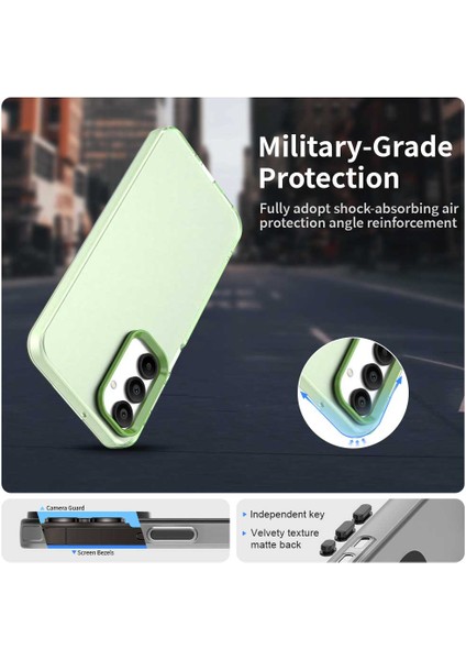 Samsung Galaxy A36 5G/A56 5g Kılıf Pc+Tpu+Pet Mat Düşmeye Karşı Dayanıklı Telefon Arka Kapağı-Yeşil (Yurt Dışından) fiyatları