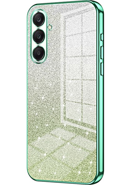 Samsung Galaxy A26 5g Kılıf Galvanik Degrade Parıltılı Tpu Telefon Kılıfı-Yeşil (Yurt Dışından)