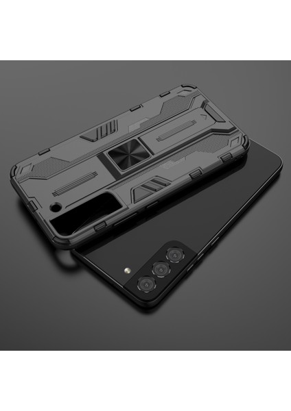 Darbeye Dayanıklı Sert Pc + Yumuşak Tpu Hibrit Koruyucu Kılıf Kickstand ile Samsung Galaxy S22 5g-Yeşil (Yurt Dışından) modelleri