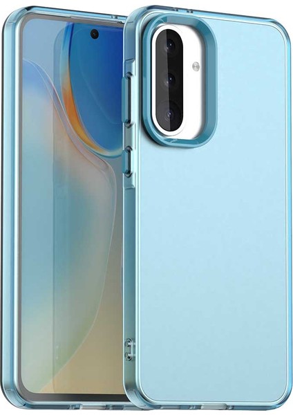 Samsung Galaxy A36 5G/A56 5g Kılıf Pc+Tpu+Pet Mat Düşmeye Karşı Dayanıklı Telefon Arka Kapağı-Mavi (Yurt Dışından)