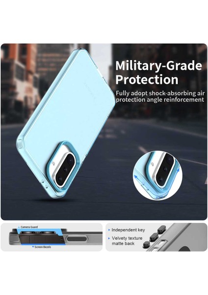 Samsung Galaxy A36 5G/A56 5g Kılıf Pc+Tpu+Pet Mat Düşmeye Karşı Dayanıklı Telefon Arka Kapağı-Mavi (Yurt Dışından) fiyatları