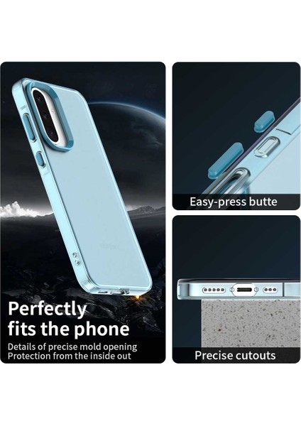 Samsung Galaxy A36 5G/A56 5g Kılıf Pc+Tpu+Pet Mat Düşmeye Karşı Dayanıklı Telefon Arka Kapağı-Mavi (Yurt Dışından) modelleri