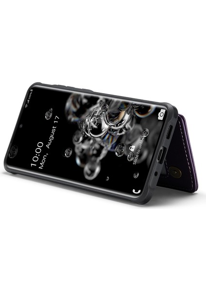 Samsung Galaxy S20 Ultra Telefon Kılıfı Caseme C22 Deri Arka Kapak Rfıd Engelleme Kart Yuvaları Ile-Mor (Yurt Dışından) indirimleri