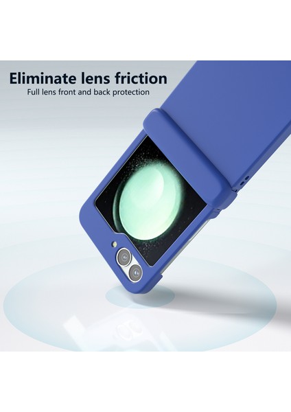 Samsung Galaxy Z Flip6 5g Kılıf Cilt-Dokunmatik Pc Telefon Kılıfı Menteşe Korumalı-Mavi (Yurt Dışından) modelleri
