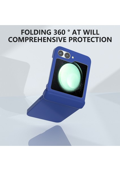 Samsung Galaxy Z Flip6 5g Kılıf Cilt-Dokunmatik Pc Telefon Kılıfı Menteşe Korumalı-Mavi (Yurt Dışından) fırsatları