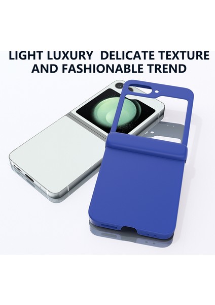 Samsung Galaxy Z Flip6 5g Kılıf Cilt-Dokunmatik Pc Telefon Kılıfı Menteşe Korumalı-Mavi (Yurt Dışından) indirimleri