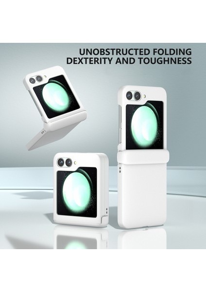 Samsung Galaxy Z Flip6 5g Kılıf Cilt-Dokunmatik Pc Telefon Kılıfı Menteşe Korumalı-Beyaz (Yurt Dışından) fiyatları