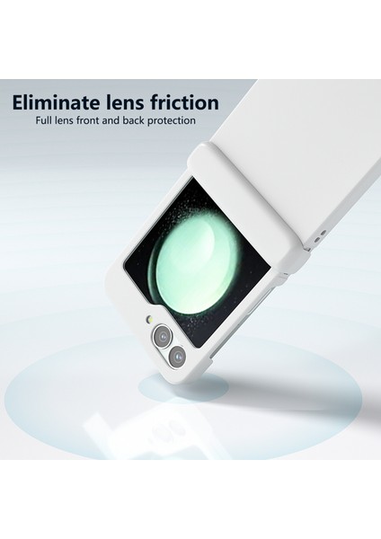 Samsung Galaxy Z Flip6 5g Kılıf Cilt-Dokunmatik Pc Telefon Kılıfı Menteşe Korumalı-Beyaz (Yurt Dışından) modelleri