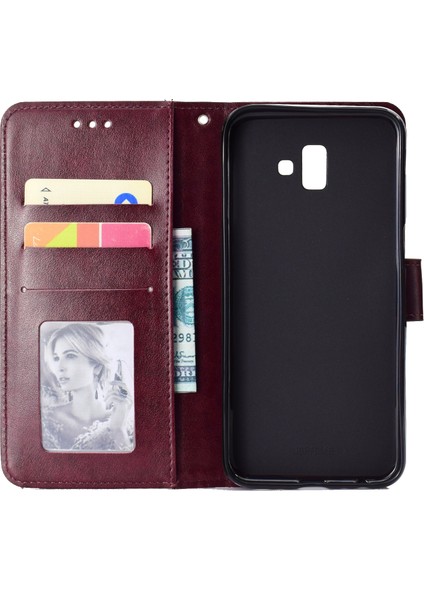 Baskılı Mandala Desenli [cüzdan Standı] Deri Cep Telefonu Kılıfı Kabuğu Samsung Galaxy J6 Plus/j6 Prime-Kahverengi (Yurt Dışından) fırsatları