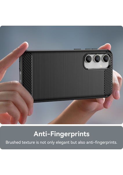 Samsung Galaxy S23 Fe Yumuşak Tpu Fırçalanmış Telefon Kılıfı Karbon Fiber Doku Telefon Arka Kapağı-Siyah (Yurt Dışından) indirimleri