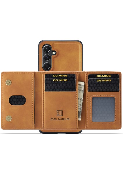 Dg.mıng M2 Serisi Samsung Galaxy A35 5g Kickstand Kılıf Çıkarılabilir Manyetik Cüzdan Telefon Kılıfı-Kahverengi (Yurt Dışından) modelleri