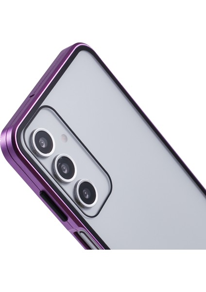 Samsung Galaxy A16 4g/5g Kılıf Çift Taraflı Temperli Cam Manyetik Şeffaf Telefon Kılıfı-Mor (Yurt Dışından) indirimleri