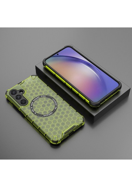 Samsung Galaxy A35 5g Manyetik Kılıf Petek Isı Dağılımı Tpu+Pc Telefon Kılıfı-Yeşil (Yurt Dışından) indirimleri