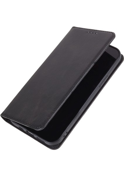 Samsung Galaxy A34 5g Darbeye Dayanıklı Pu Deri Telefon Kılıfı Dana Doku Cüzdan Kılıfı Standlı-Siyah (Yurt Dışından) modelleri