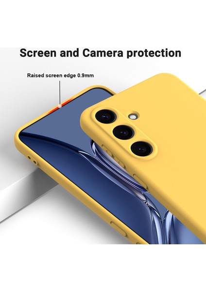 Samsung Galaxy S25+ Kılıf Sıvı Silikon Çizilmez Telefon Kılıfı El Askısı Ile-Sarı (Yurt Dışından) modelleri