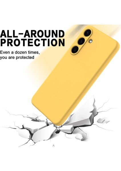 Samsung Galaxy S25+ Kılıf Sıvı Silikon Çizilmez Telefon Kılıfı El Askısı Ile-Sarı (Yurt Dışından) fırsatları