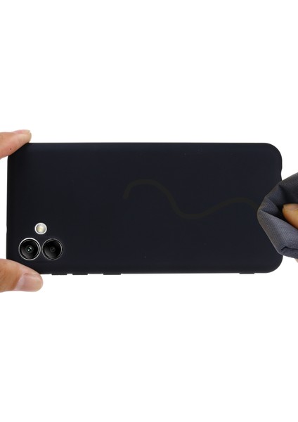 Samsung Galaxy A04 4g (164,4 x 76,3 x 9,1 Mm) Sıvı Silikon Telefon Kılıfı Çizilmez Yumuşak Elyaf Astarlı Kamera Koruma Kılıfı Kayışlı-Siyah (Yurt Dışından) indirimleri