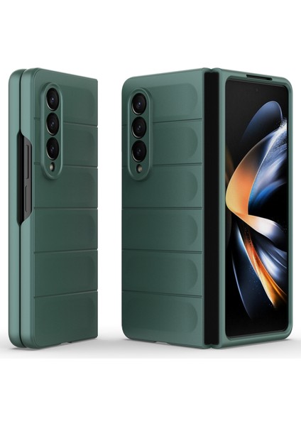 Samsung Galaxy Z Fold4 5g Telefon Kılıfı Sert Pc Darbeye Dayanıklı Kapak-Yeşil (Yurt Dışından)